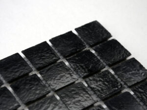 Gloss Mid Night Black Glass Mosaic 20x20mm. 103465