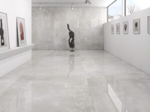 Gloss Aneto Grigio Slim Porcelain Panel 1600x3200x12mm. 32743