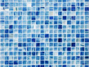 Gloss Aguila Azule Blue Glass Mosaic 15x15mm. 34098
