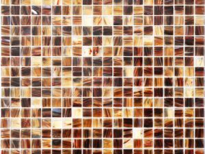 Gloss Soria Carmel Glass Mosaic 15x15mm. 34099