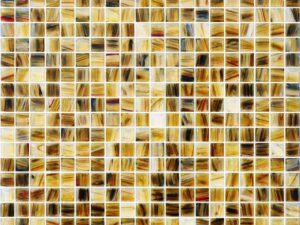 Gloss Soria Yellow Glass Mosaic 15x15mm. 34100