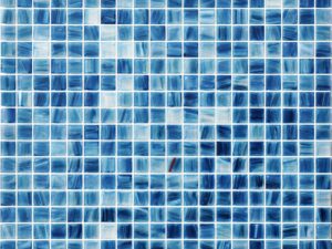 Gloss Aguila Blue Glass Mosaic 15x15mm. 103461