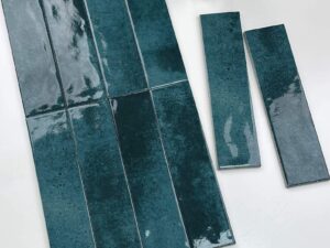 Gloss Huete Ocean Blue Wall Tile 75x300mm. 103509
