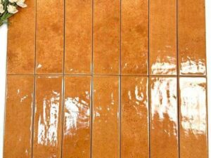 Gloss Huete Orange Wall Tile 75x300mm. 103513